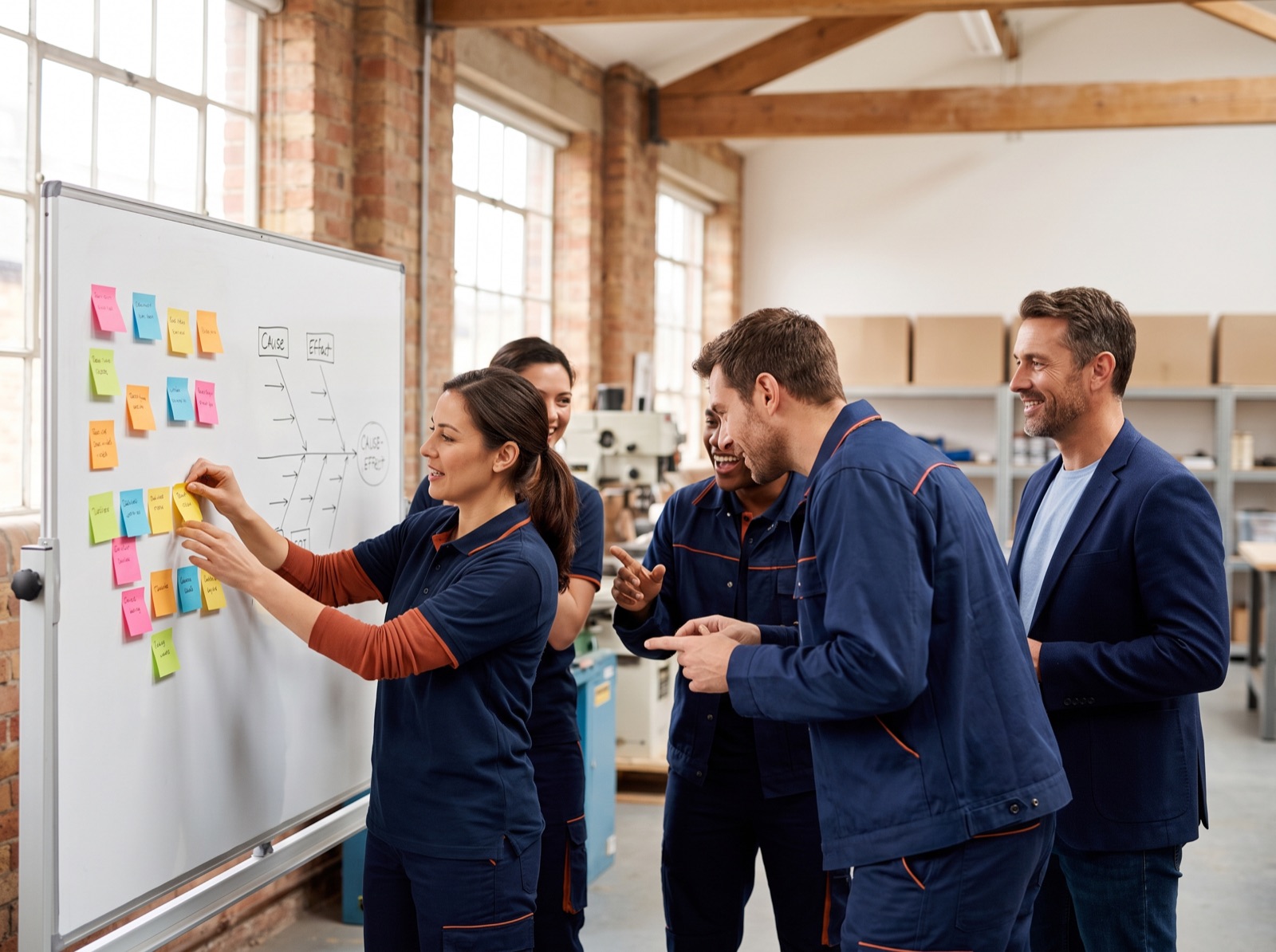 Team building problem-solving capability at a whiteboard